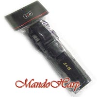 MandoHarp - J & H Adjustable Instrument Strap - Black/Grey Design